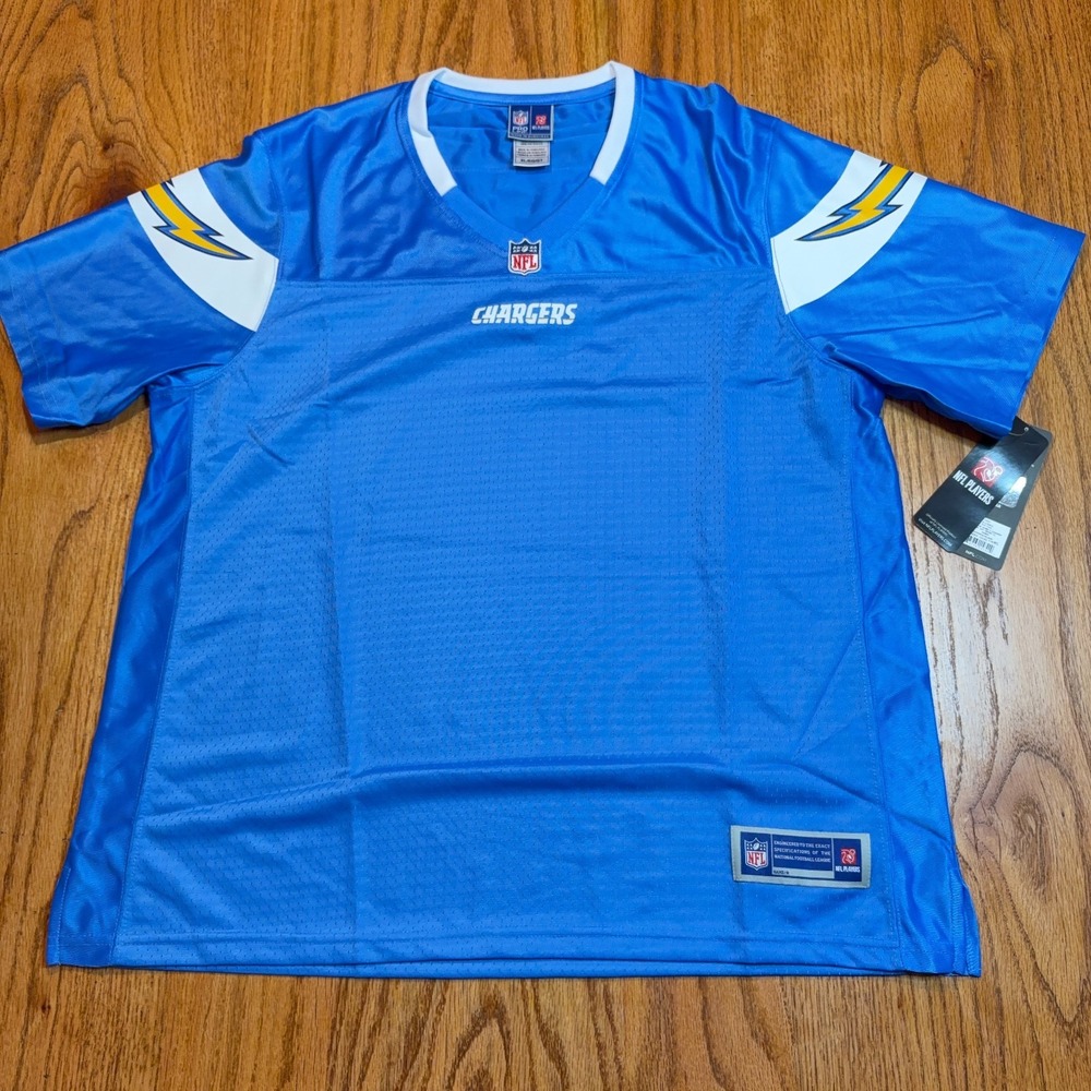 NFL Pro Line San Diego‎ Chargers Jersey Blank Womens XL Air Blue NWT